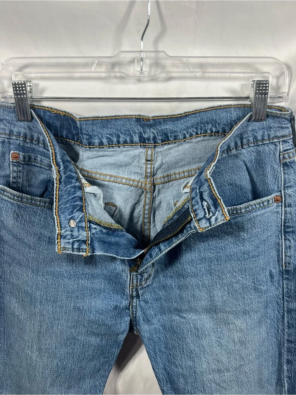 Levis Jeans Mens 505 Straight Leg 30 Denim Bottoms Medium Wash Everyday 30x30